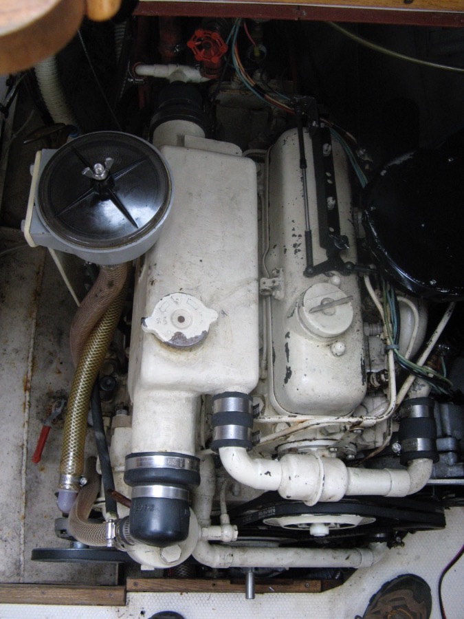 Vue de dessus du moteur OM636.